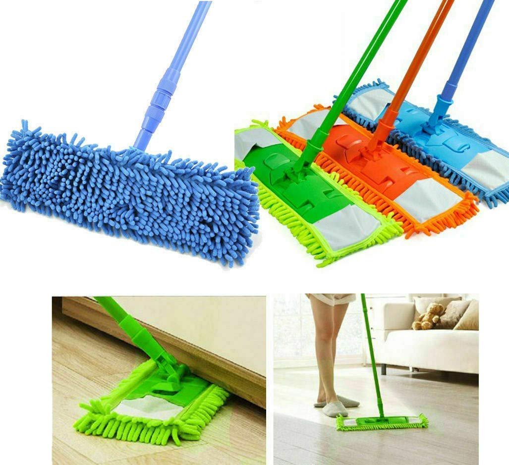 Simple Floor Cleaning Mop with Long Handle, Multipurpose Wet and Dry Mop for Tiles, Marble, Kitchen, Bathroom and Home Floors, Lightweight Household Floor Cleaning Tool