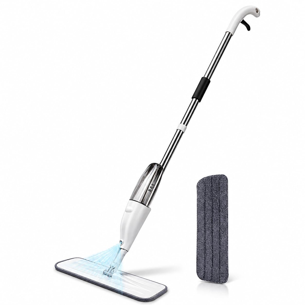 Floor Cleaning Spray Mop with Refillable Bottle, Flat Mop for Wet and Dry Cleaning, Water Spray Floor Wiper for Tiles, Marble, Kitchen, Office and Home Cleaning
