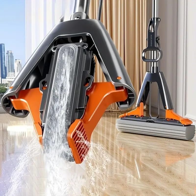 Mini Absorbent Sponge Mop, Compact Handheld Squeeze Mop for Kitchen, Bathroom, Table and Countertop Cleaning, Portable Water Absorbing Mini Mop for Home and Everyday Cleaning