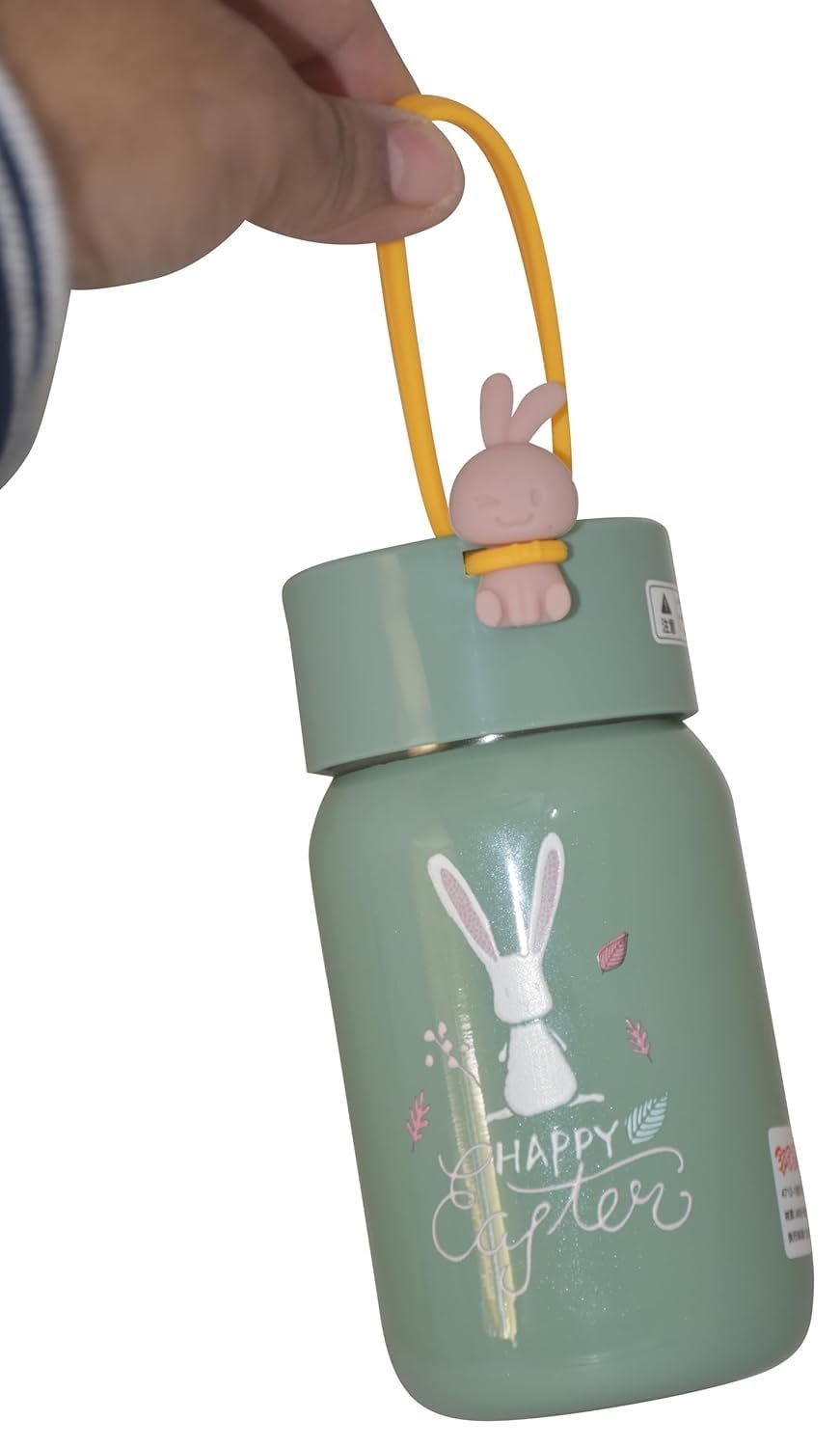 Cartoon Bunny Water Bottle, Cute Rabbit Design Reusable Drinking Bottle for Kids, School, Picnic and Travel, Portable Beverage Bottle for Water and Everyday Hydration with Fun Cartoon Style